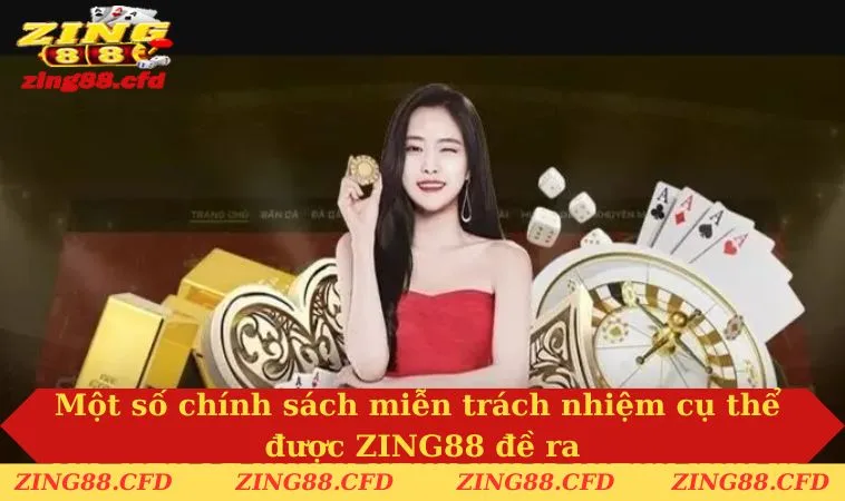 Một số chính sách miễn trách nhiệm cụ thể được ZING88 đề ra